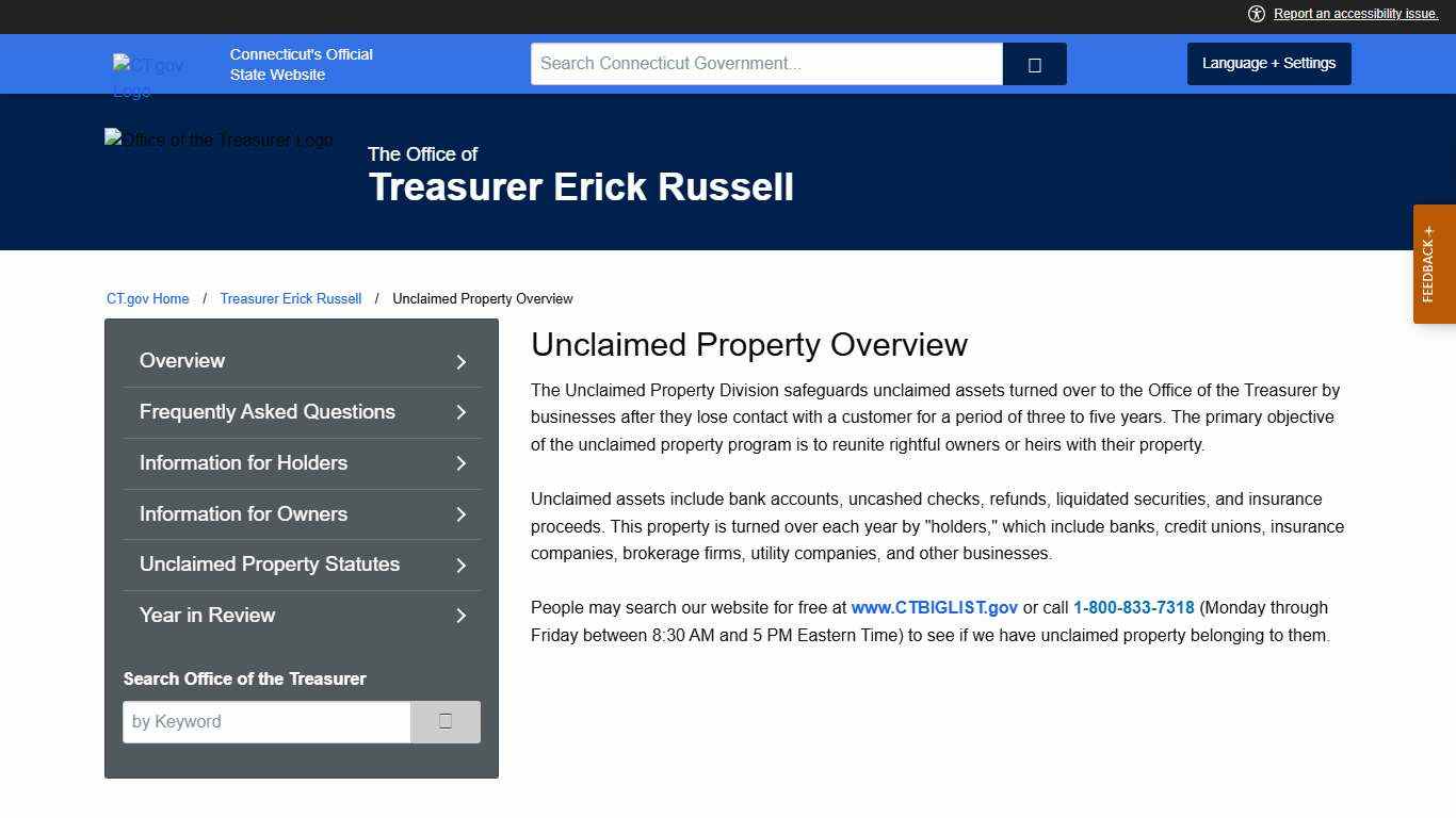 Unclaimed Property Overview