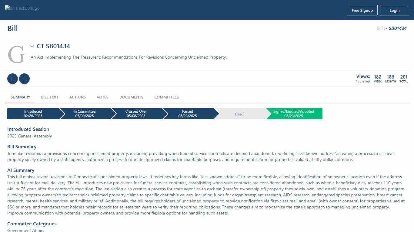 CT SB01434 BillTrack50